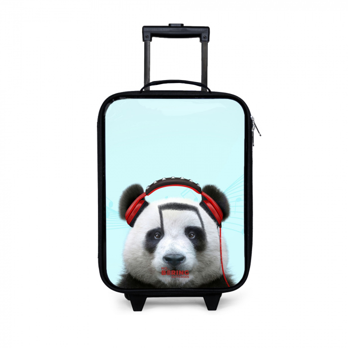 Kees de Panda Kinderkoffer - Zwart klein -3d