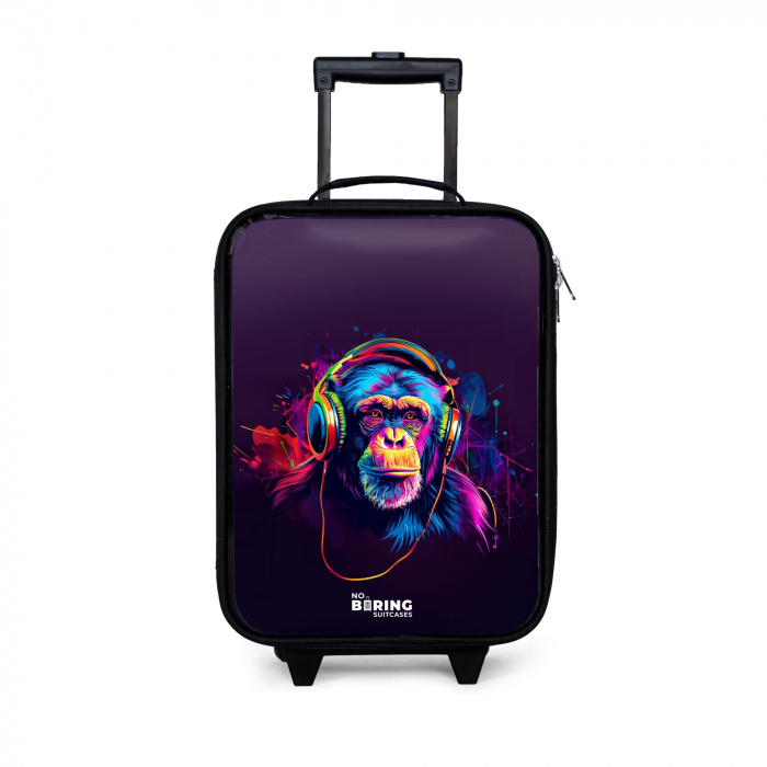 Baviaan Beats Kinderkoffer - Zwart klein -3d