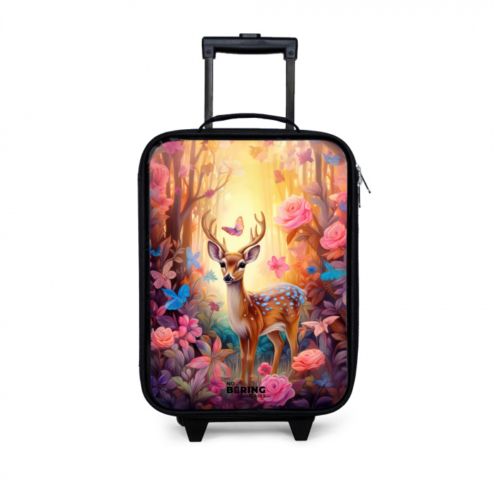 Bloesem boshert Kinderkoffer - Zwart klein -3d