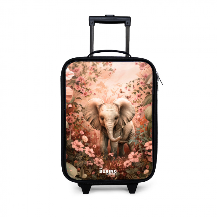 Flora flapoor Kinderkoffer - Zwart klein -3d