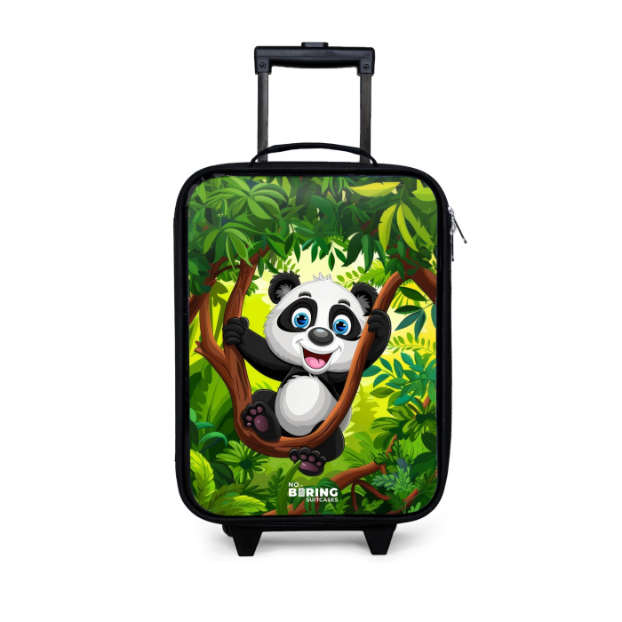 Pedro panda Kinderkoffer - Zwart klein -3d
