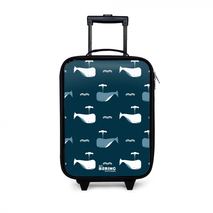 Walvisweelde Kinderkoffer - Zwart klein -3d