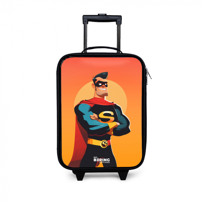 Sunny superhero Kinderkoffer - Zwart klein -3d