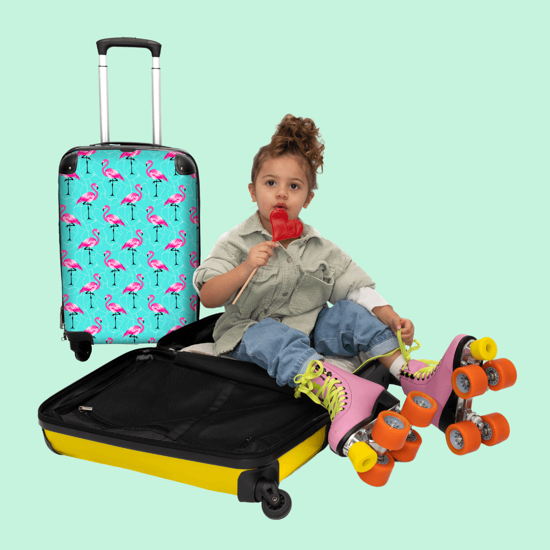 Koffer met klein kind