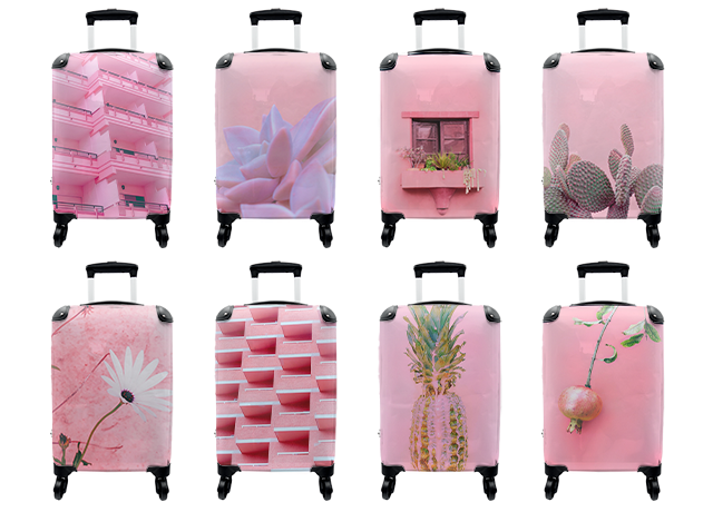 Koffers roze