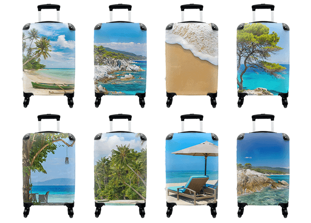 Koffers tropisch strand