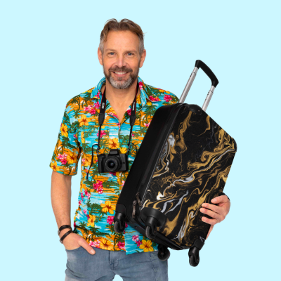 Man met gouden koffer'