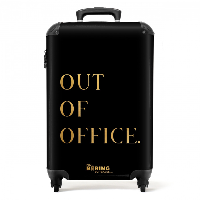 Quotes - Out of office - Gold - Holiday - Black A Suitcase