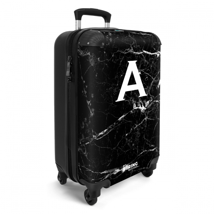 Marble Black Letter A Marble look A Suitcase for every journey! - Main Image