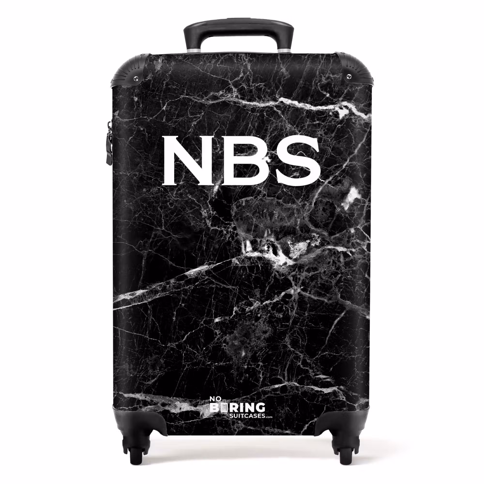 Suitcase - Black marble with white veins