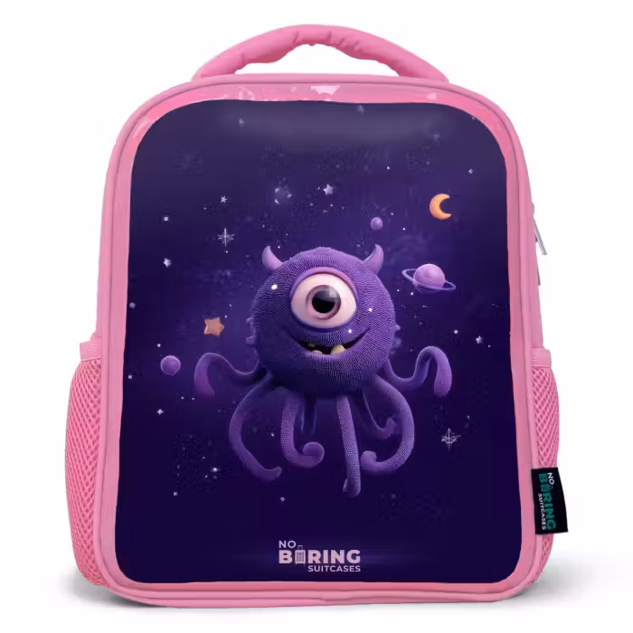 Kids backpack - Pink - Cosmic tentacle monster