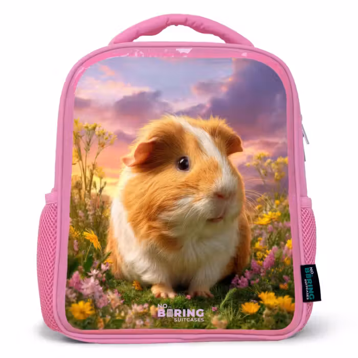 Kids backpack - Pink - Guinea pig - Nature - Animal