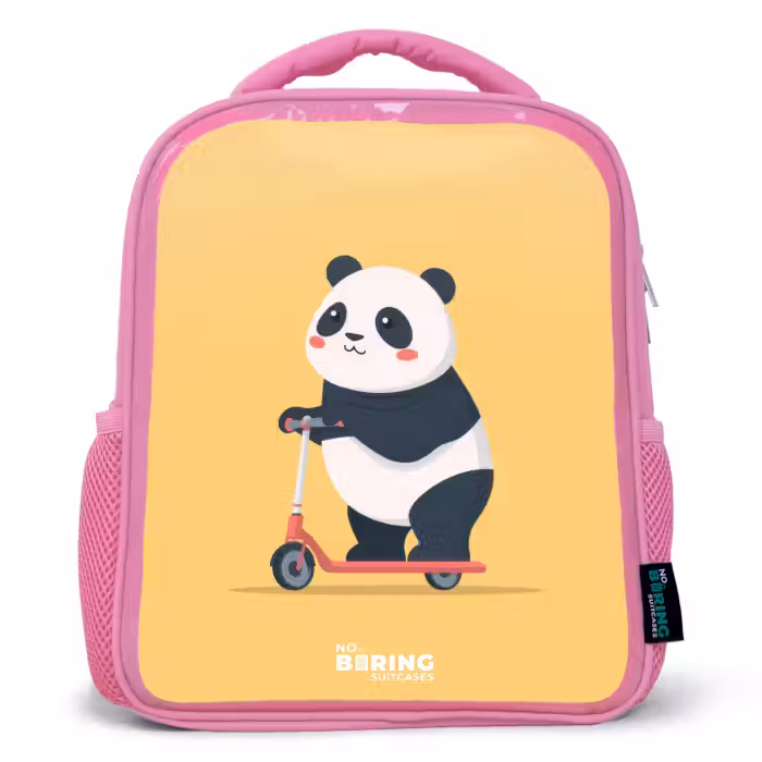 Kids backpack - Pink - Panda - Step - Yellow