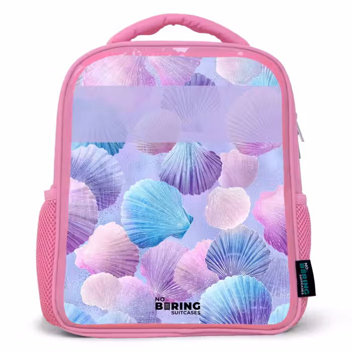 Kids backpack - Pink - Shells - Purple - Blue - Pattern
