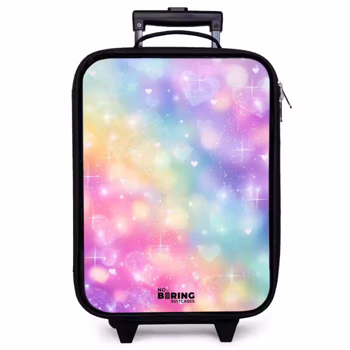 Children's suitcase - Light - Rainbow - Hearts