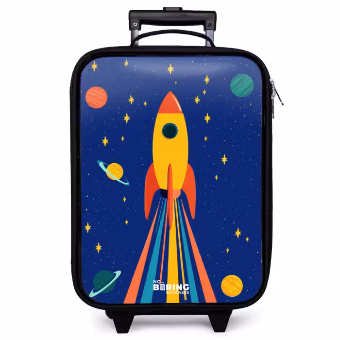 Children's suitcase - Rocket - Stars - Planet - Space