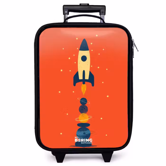 Children's suitcase - Rocket - Stars - Planets