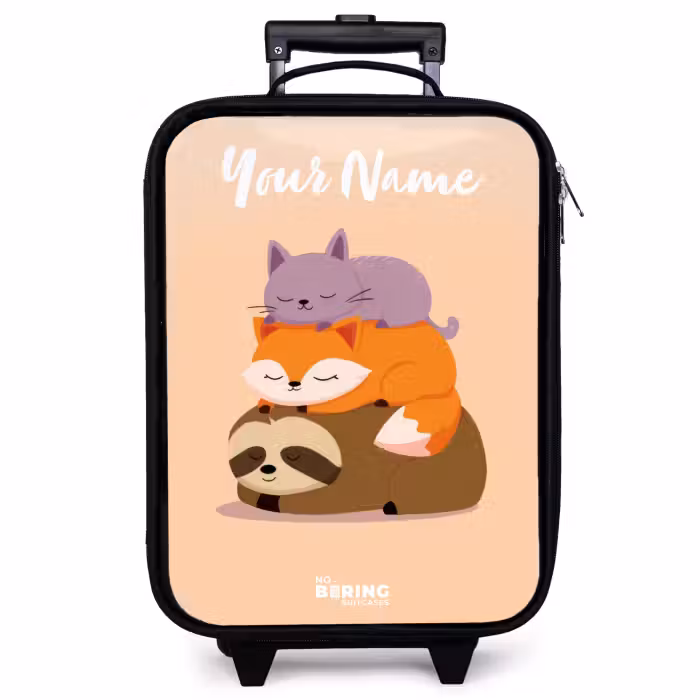 Children's suitcase with name - Animals - Sleep - Together