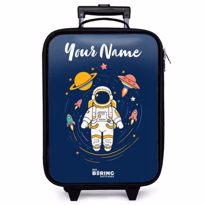 Children's suitcase with name - Astronaut - Planet - Stars - Rocket