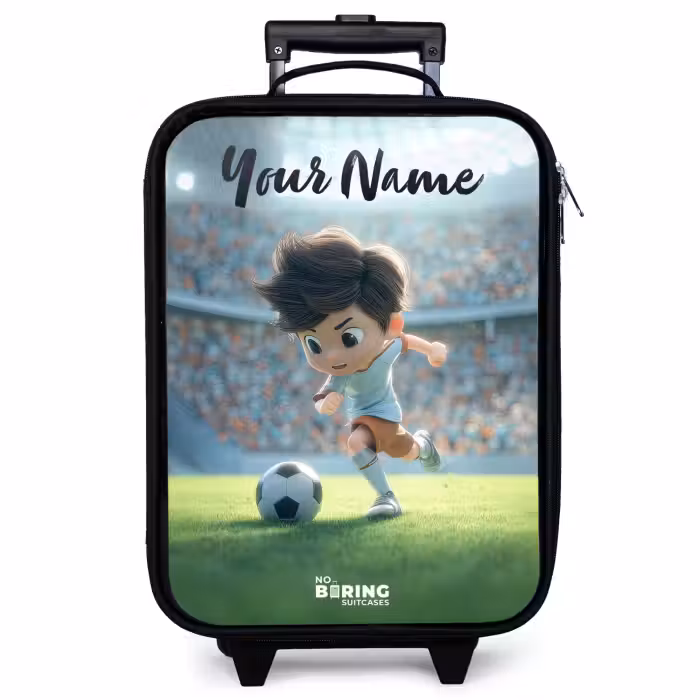 Children's suitcase with name - Boy - Stadium - Soccer - Sunlight