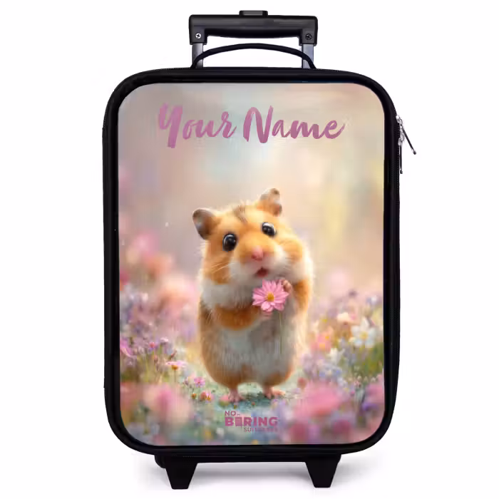 Children's suitcase with name - Hamster - Flower - Nature - Animal