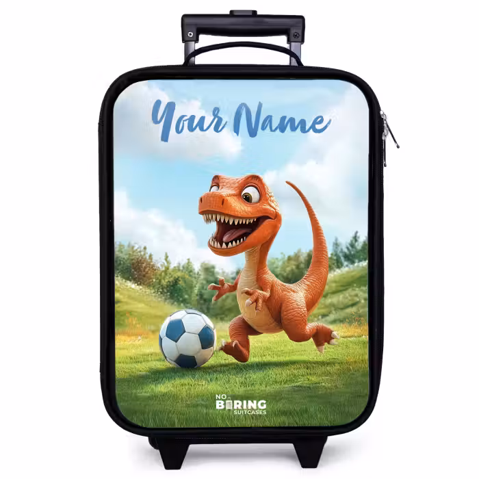 Children's suitcase with name - Soccer - Dino - Sports