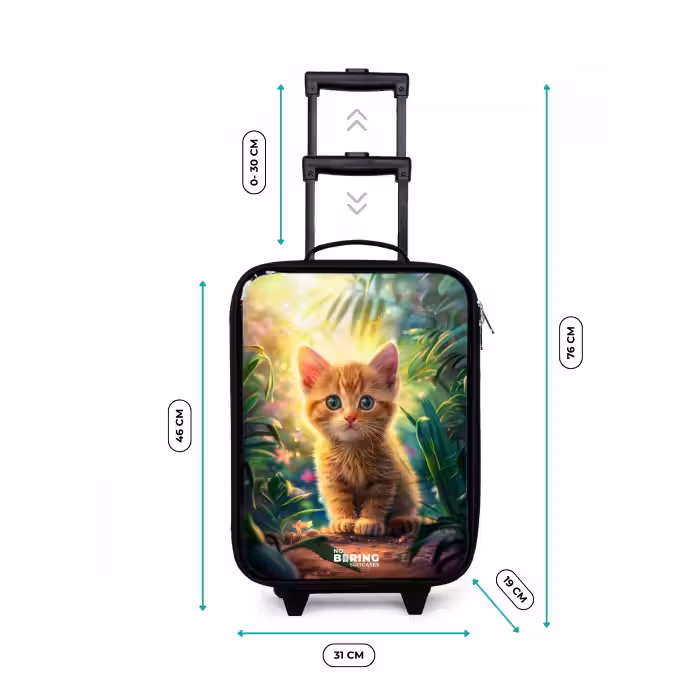 Children's suitcase - Red kitte in green nature