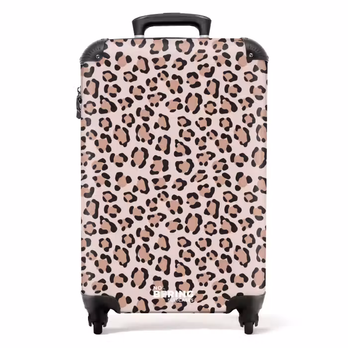 Suitcase - Animal spots on light pink