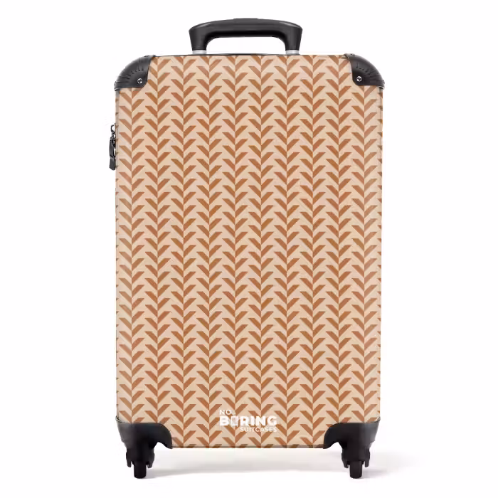 Suitcase - Symmetrical leaf pattern in warm tones