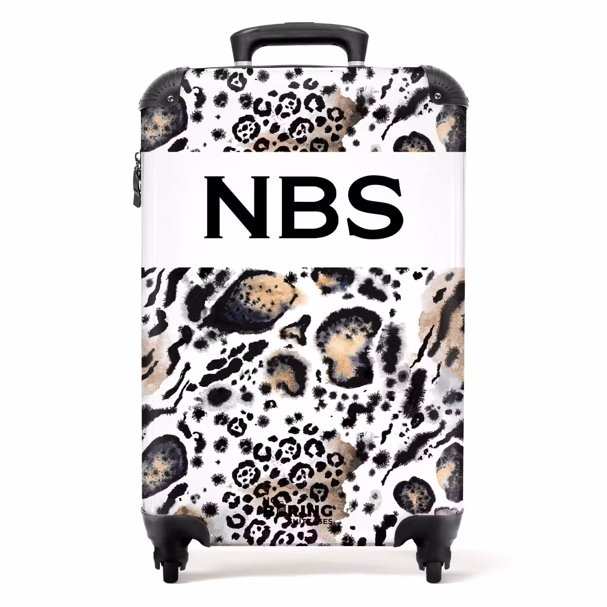 Suitcase - Luipaardprint met wit