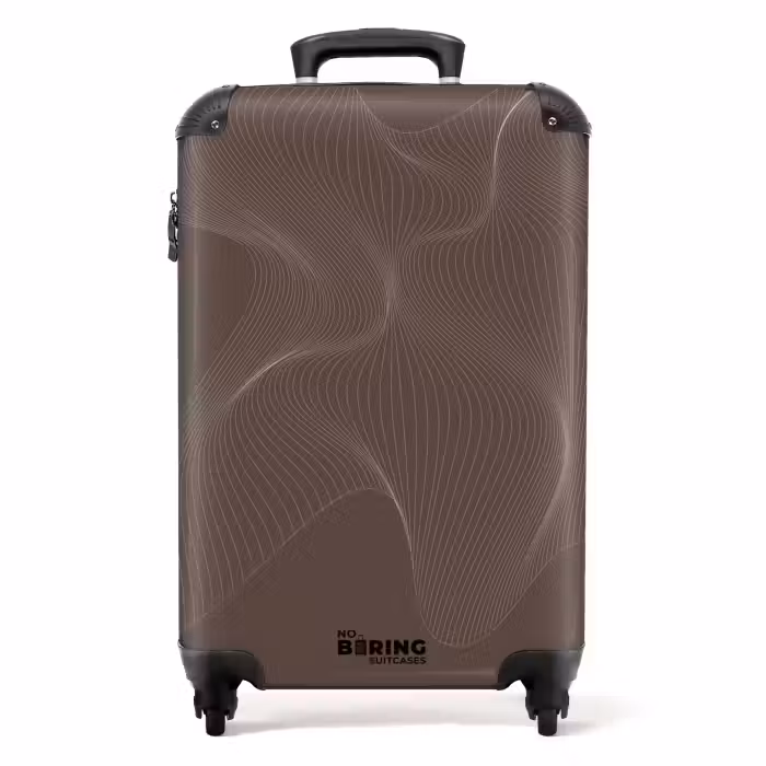 Suitcase - Abstract - Brown line art