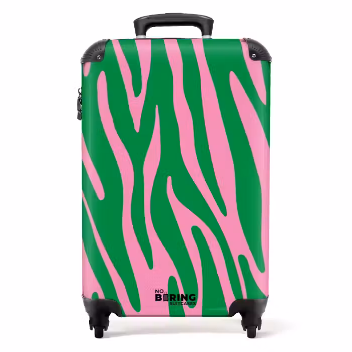 Suitcase - Abstract - Green waves