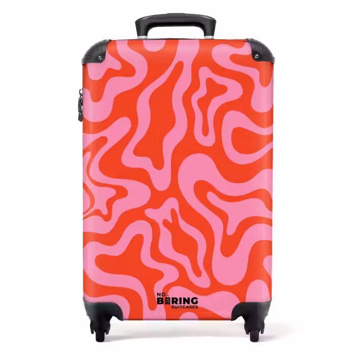 Suitcase - Abstract - Organic Pink/Red