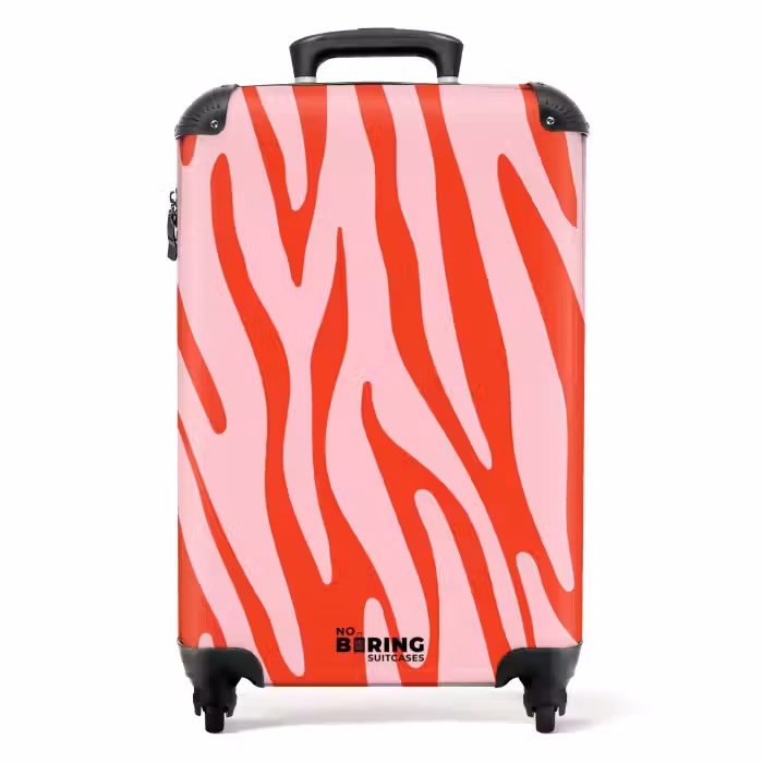Suitcase - Abstract - Pink waves
