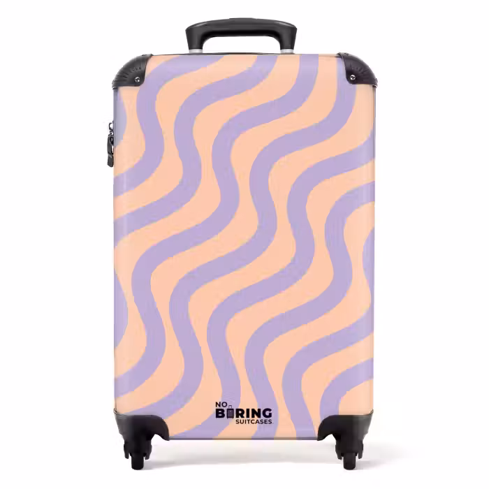 Suitcase - Abstract - Purple line art