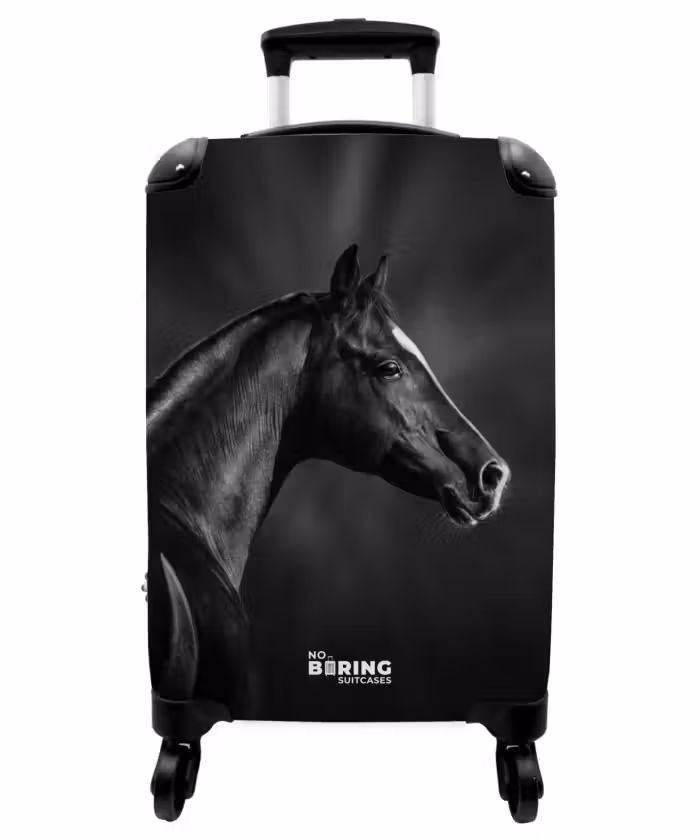 Suitcase - black-stallion-in-profile-horsepower-joost