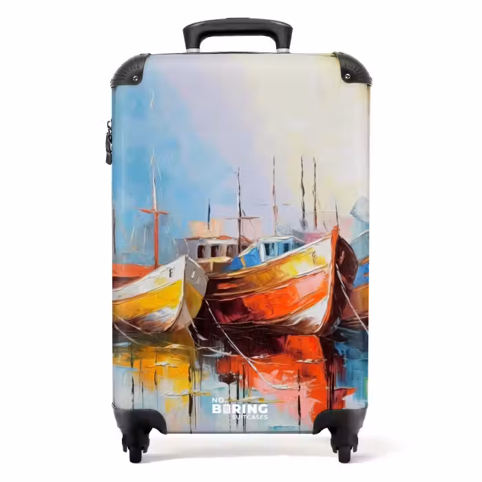 Suitcase - Boats - Art - Colors - Painting