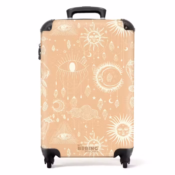 Suitcase - Boho - Light orange sky pattern