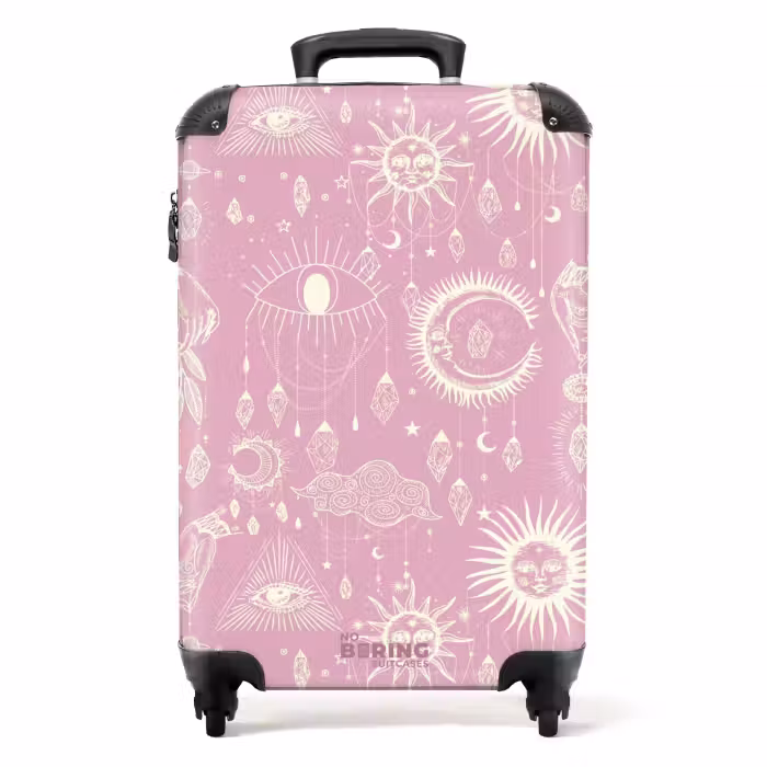 Suitcase - Boho - Pink sky pattern