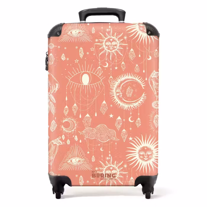 Suitcase - Boho - Red sky pattern