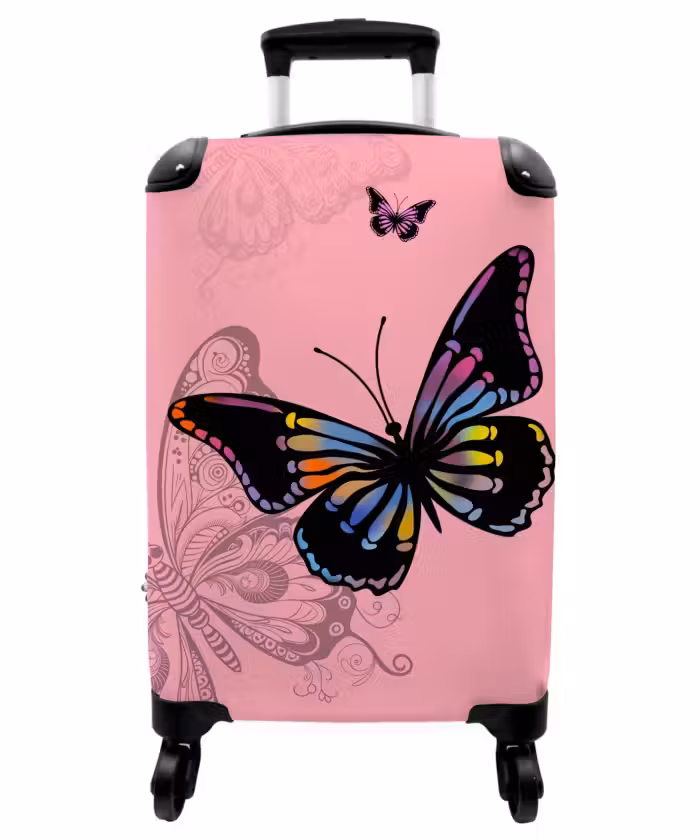 Suitcase - Bubblegum butterfly