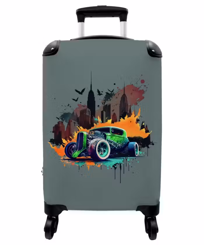 Suitcase - Car in ghost town