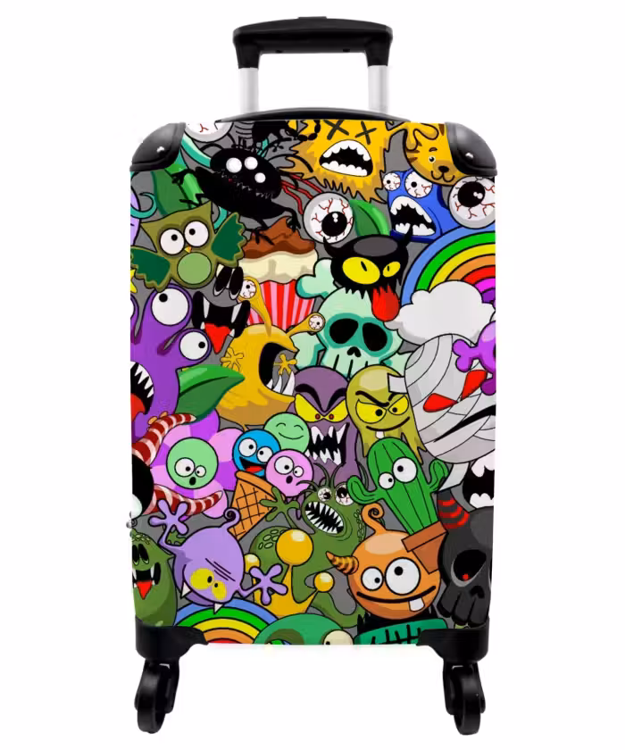 Suitcase - Colorful Monster Mix