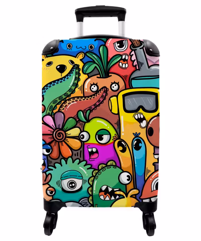 Suitcase - Colorful Monster Parade