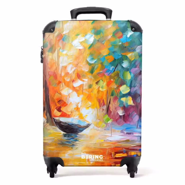 Suitcase - Colorful - Oil paint - Water - Boat