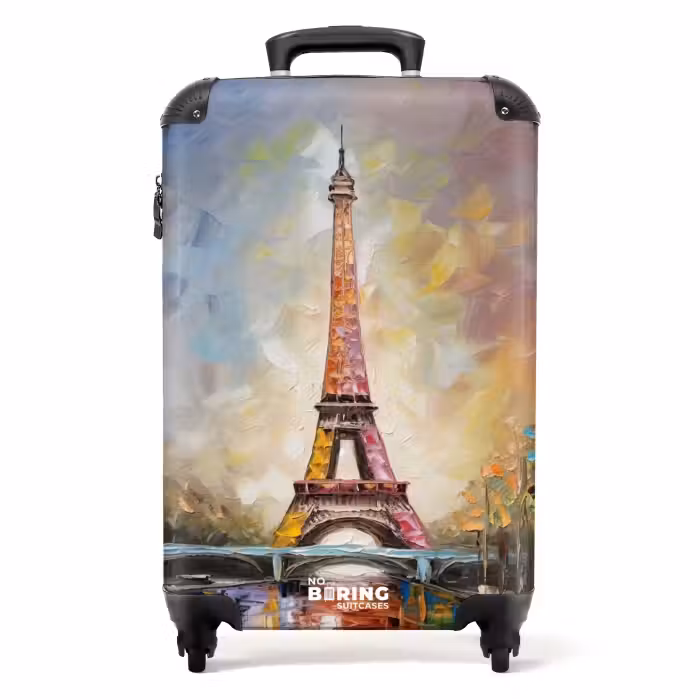 Suitcase - Eiffel Tower - Painting - Oil Painting - Paris