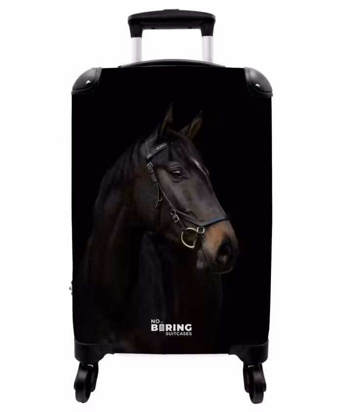 Suitcase - Elegant black horse