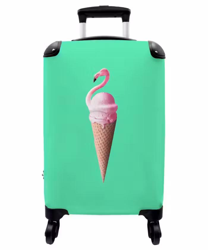 Suitcase - Flamingo cone