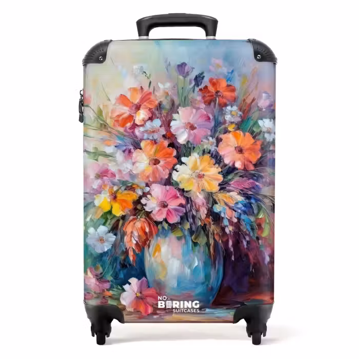 Suitcase - Flowers - Art - Painting - Spring - Bouquet
