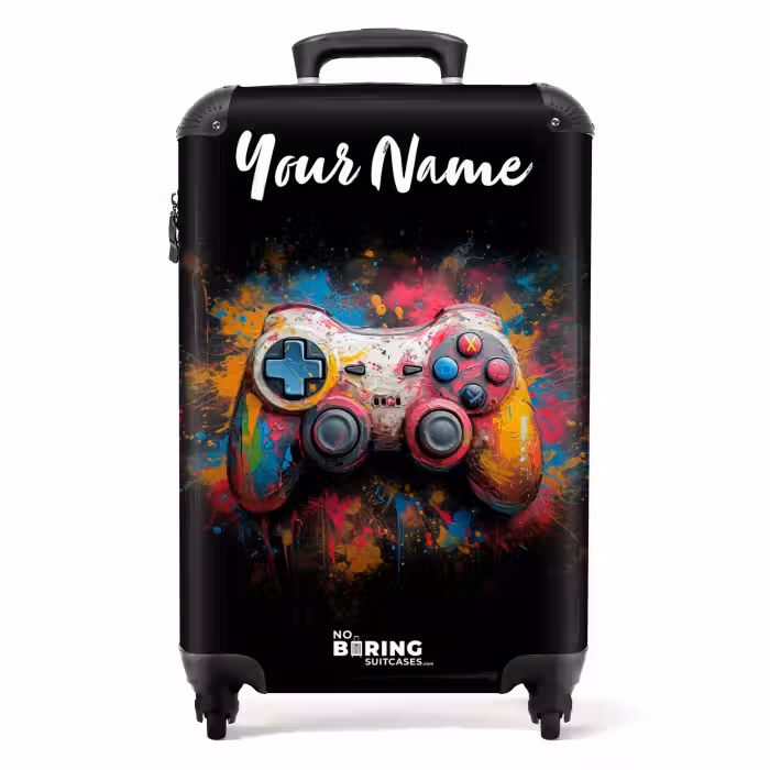 Suitcase with name - Game Controller Covered with Paint